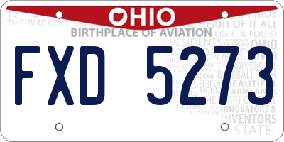 OH license plate FXD5273