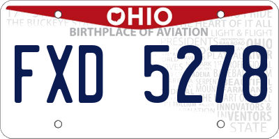 OH license plate FXD5278