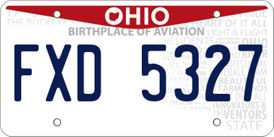 OH license plate FXD5327