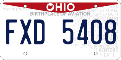 OH license plate FXD5408