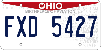 OH license plate FXD5427