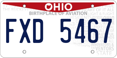 OH license plate FXD5467
