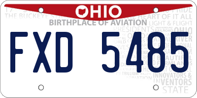 OH license plate FXD5485