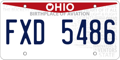 OH license plate FXD5486