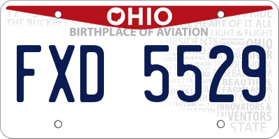 OH license plate FXD5529