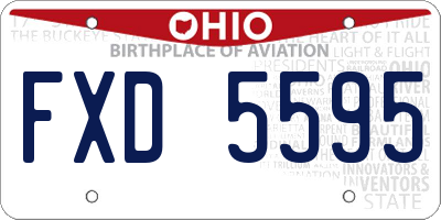 OH license plate FXD5595