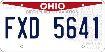 OH license plate FXD5641