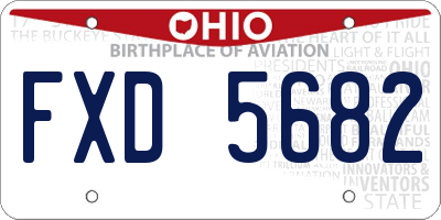 OH license plate FXD5682