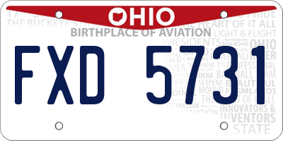 OH license plate FXD5731