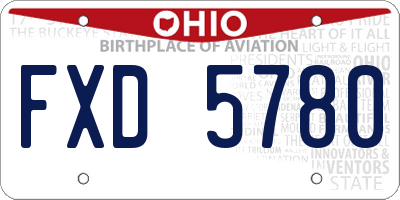 OH license plate FXD5780