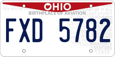 OH license plate FXD5782