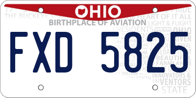 OH license plate FXD5825