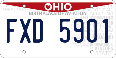 OH license plate FXD5901