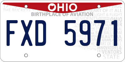 OH license plate FXD5971