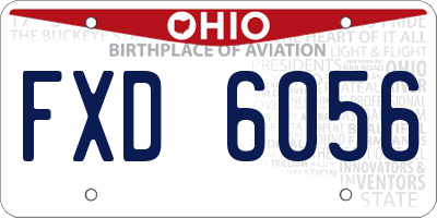 OH license plate FXD6056