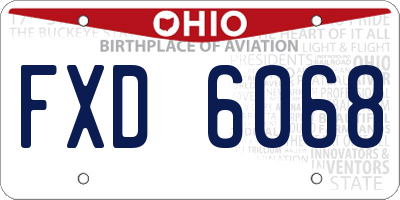 OH license plate FXD6068