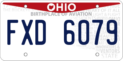 OH license plate FXD6079