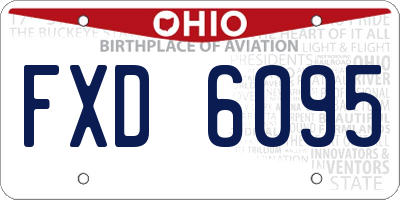 OH license plate FXD6095