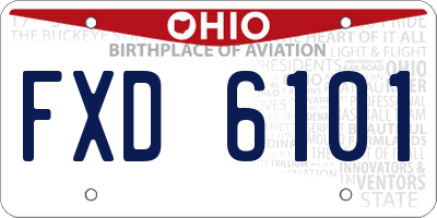 OH license plate FXD6101