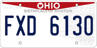 OH license plate FXD6130