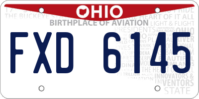 OH license plate FXD6145