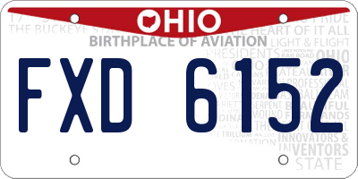 OH license plate FXD6152
