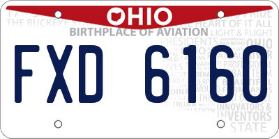 OH license plate FXD6160