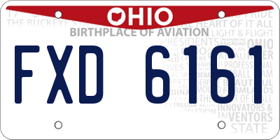 OH license plate FXD6161