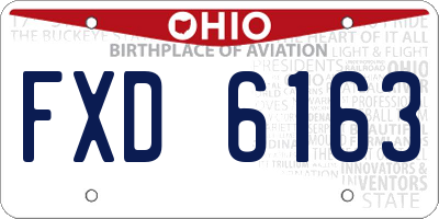 OH license plate FXD6163