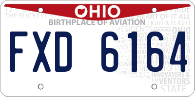 OH license plate FXD6164