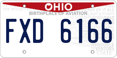OH license plate FXD6166