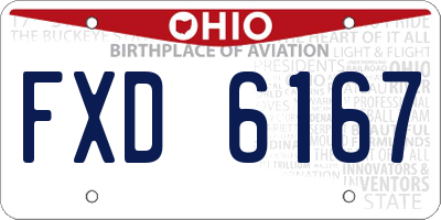OH license plate FXD6167