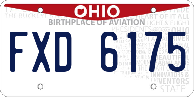 OH license plate FXD6175