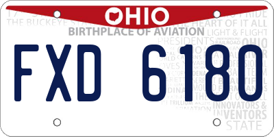 OH license plate FXD6180