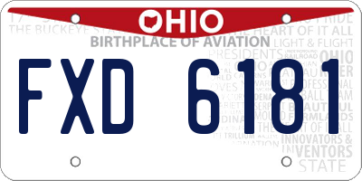 OH license plate FXD6181