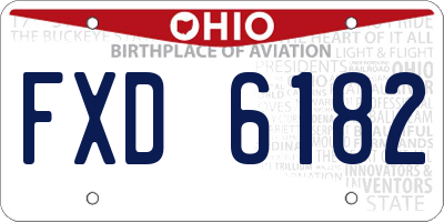 OH license plate FXD6182