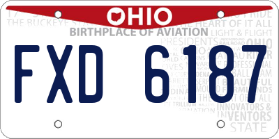 OH license plate FXD6187
