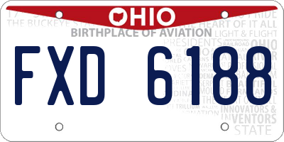 OH license plate FXD6188