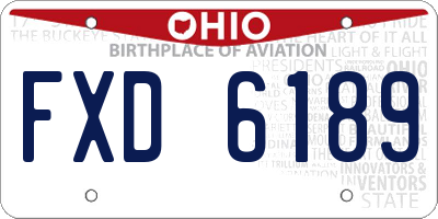 OH license plate FXD6189