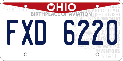 OH license plate FXD6220