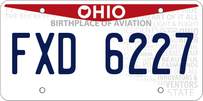OH license plate FXD6227