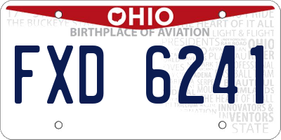 OH license plate FXD6241