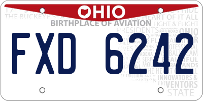 OH license plate FXD6242