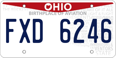 OH license plate FXD6246