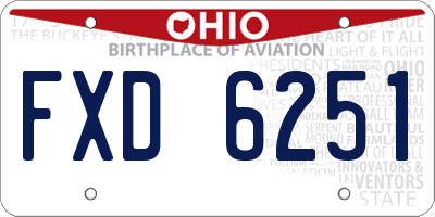 OH license plate FXD6251