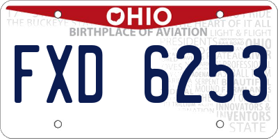 OH license plate FXD6253