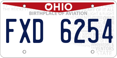 OH license plate FXD6254