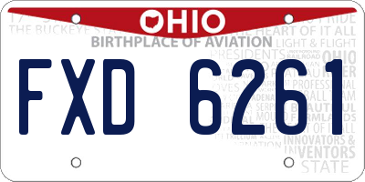 OH license plate FXD6261