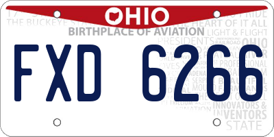 OH license plate FXD6266
