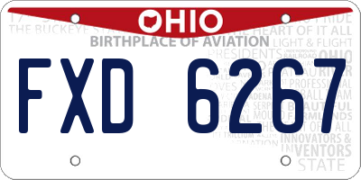 OH license plate FXD6267
